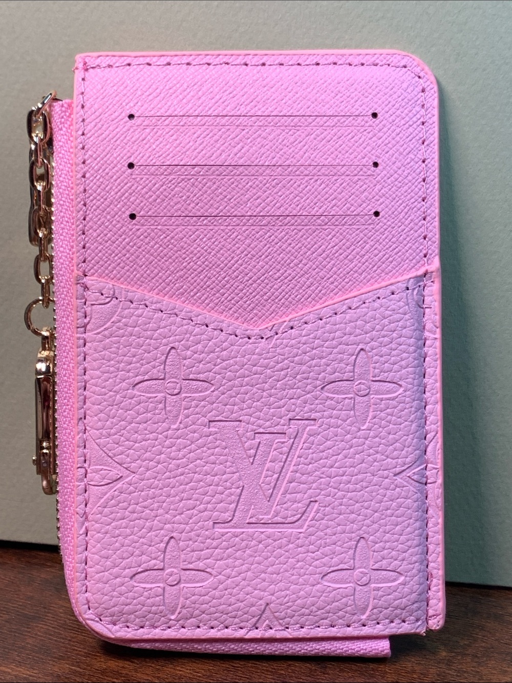Pink Embossed Key & Card Holder - Picture 2 of 6